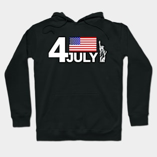 4th of July Independence Day US Flag Statue of Liberty Hoodie